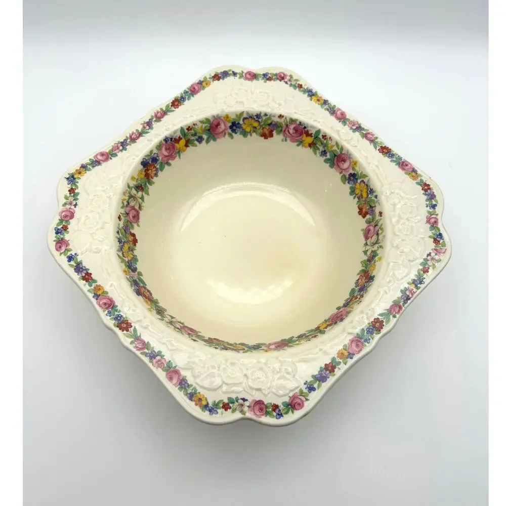 Crown Ducal Gainsborough Bowl Floral Embossed Pattern 8